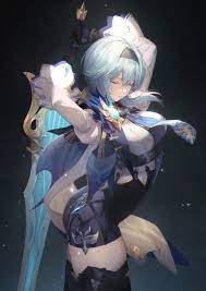 eula (genshin impact) drawn by shirataki_jiro | Danbooru