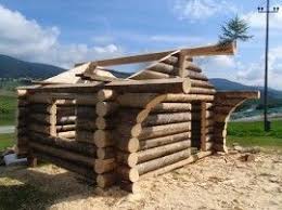 Naturstammhaus Blockhutte Naturstammhaus Rustikale Hutte Blockhaus Gartenhaus