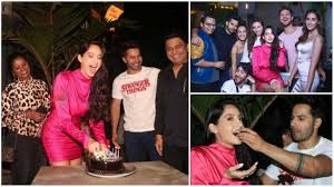 Dilbar fame nora fatehi recently celebrated her birthday with the cast of street dancer 3 including bollywood's handsome hunk varun dhawan! Inside Pictures Nora Fatehi Turns 27 With A Joyous Birthday Bash Hungryboo