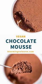 Vegan Chocolate Mousse With Aquafaba Easy Blooming Nolwenn Recipe Vegan Chocolate Mousse Vegan Chocolate Vegan Dessert Recipes