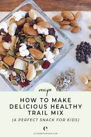 Trail mix can become a great source of energy, as well as an excellent way to include important nutrients and vitamins in your diet! How To Make Delicious Healthy Trail Mix Elizabeth Rider
