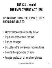 Employment (amendment) 3 an act to amend the employment act 1955. Topic 8 Pad 369 I Latest 2015 Handouts Pdf Topic 8 Provisions Of The Employment Act 1955 Upon Completing This Topic Students Should Be Able To U2022 Course Hero
