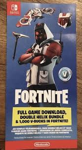 Nintendo Switch Fortnite Double Helix Skin And 1000 V Bucks Game Code Brand New Game Codes Double Helix Nintendo Switch