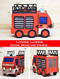 Feuerwehr Laterne Laternen Basteln Laterne Basteln Anleitung Feuerwehrauto Basteln