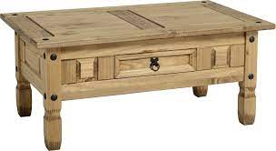 Glass 3/8″ flat polished included. Corona Mexican Pine Coffee Table Let Us Furnish