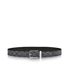 Black And Grey Checkered Louis Vuitton Belt Pin On Fity