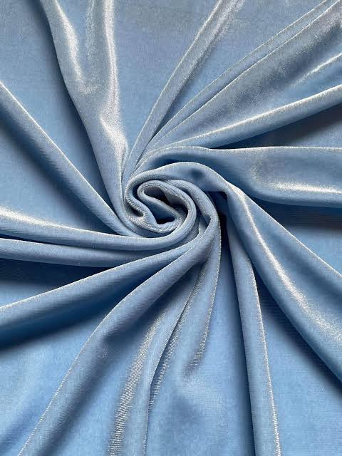 New Baby Blue velvet | Stretch velvet | polyester Stretch velvet | Fabric by the yard | Bows