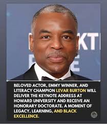 Levar Burton at Howard University Commencement