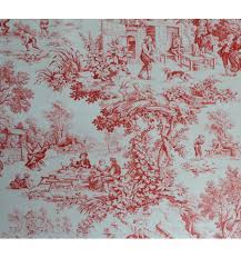 Maybe you would like to learn more about one of these? Toile De Jouy Fabric Red 100 Cotton Print Textiles Francais