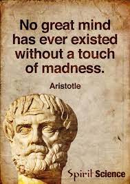 No Great Mind Has Ever Existed Without A Touch Of Madness Aristotle Wisdom Quotes Aristotle Quotes Historical Quotes