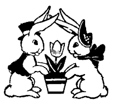 Easter bonnet worn by a vintage 1950s woman clip art; Bunny Black And White Free Easter Bunny Clipart Holiday Clip Art Wikiclipart