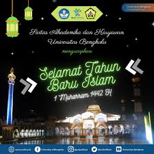 Tahun baru hijriah 2020 ini, sepertinya agak berbeda dari sambil menunggu datangnya tahun baru islam 2020, kalian bisa siapkan gambar ucapan selamat tahun baru islam 1442 hijriah, untuk. Selamat Tahun Baru Islam 1442 Hijriyah Universitas Bengkulu