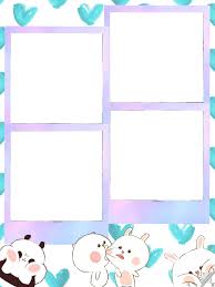 Cute Kawaii Ruang Seni Bingkai Foto Poster Desain Grafis