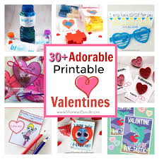 30 Adorable Printable Valentines For Kids Mommy S Bundle Diy valentine's day cards for kids.