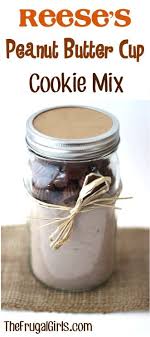 Reese 8217 S Peanut Butter Cup Cookie Mix In A Jar Mason Jar Cookies Peanut Butter Cup Cookies Meals In A Jar