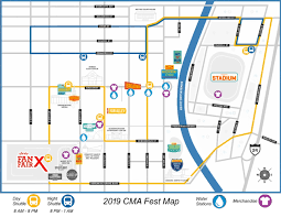 Unofficial 2019 Cmafest Map 2019 Cma Fest Autograph