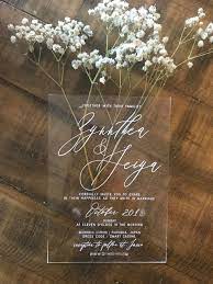 Clear Acrylic Wedding Invitation Modern Transparent Black White Gold Clear Acrylic Wedding Invitations Acrylic Wedding Invitations Modern Wedding Invitations