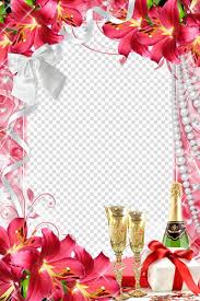 All photoshop background studio background wedding backgrounds. Pinl And Red Floral Frame Personalized Wedding Birthday Personalized Wedding Album Frame Background Transparent Background Png Clipart Hiclipart