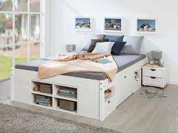 Bett 120x200 weiss mit schubladen kaufen bett 120x200 weiss mit. Inter Link Funktionsbett Regalfacher Und Unterbettkommoden Lidl