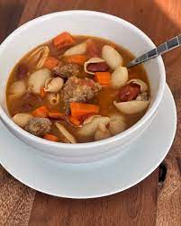 Hearty Meatball Soup Merrick S Art Recipe In 2021 Soup With Ground Beef Meatball Soup Yummy Pasta Recipes