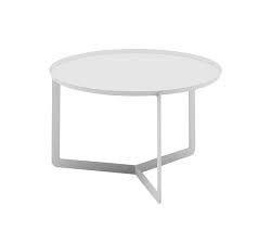 A durable metal frame connected by a cross design offers a sturdy base with clean lines for a contemporary round coffee table. Meme Design Outdoor Coffee Table Round 2 Outdoor White Metal Myareadesign It