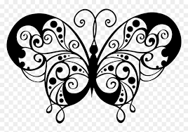 Download Flourish Butterfly Silhouette Clip Arts Butterfly Mandala Png Transparent Png Vhv