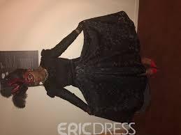 Ericdress A Line Long Sleeve Asymmetrical Lace Evening Dress