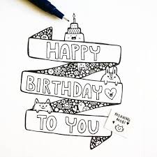 Birthday Cake Easy Birthday Card Drawing Ideas Pin By Ariana On Bullet Journal Birthday Card Drawing Calligraphy Birthday Card Birthday Doodle