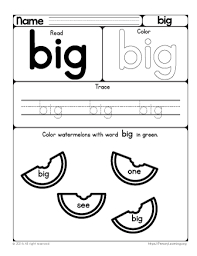Sight Word Big Worksheet Primarylearning Org Sight Words Sight Word Worksheets Beginning Sounds Worksheets