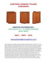 Lebar tutup genteng adalah lebar genteng dikurangi serongan. Jual Genteng Di Malang Hub 0812 3969 3494 Wa