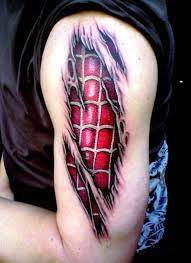 For example, red color reveals muscles and blue is used for wires and cables. Images For Skin Rip Robot Tattoo Ripped Skin Tattoo Spiderman Tattoo Skin Tear Tattoo