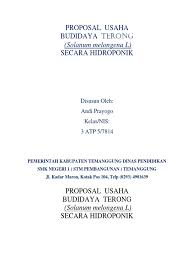 Maybe you would like to learn more about one of these? Proposal Usaha Budidaya Terong