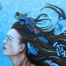Blue Fish Edit 4 by Leah Saulnier The Painting Maniac