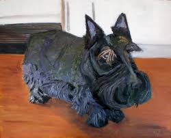 Bush has not been more outwardly critical of president obama's administration. This Painting Miss Beazley Is A Work That Former President George W Bush Did Of His Scottish Terrier George W Bus Scottie Dog Scottish Terrier Dog Motif
