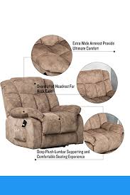 Canmov Power Lift Recliner Chair Heavy Duty And Safety Motion Reclining Mechanism Antiskid Fabric Sofa Living