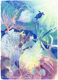 Sketching from a photo get some tips from painter master elite karen bonaker on how to use tracing paper to create a freehand sketch from a photo in painter essentials. Coral Reef Dreams Watercolor Coral Reef Coral Reef Art Coral Watercolor