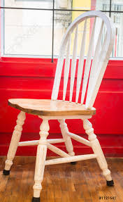 single vintage white kitchen chair