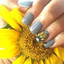Day 78 Sunflower Nail Art Sunflower Nail Art Sunflower Nails Flower Nails