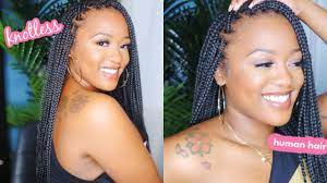 There are a lot of brands that claim to be human hair but the fact of the matter is they are just not. Diy Knotless Goddess Box Braids W Human Hair For Beginners Youtube
