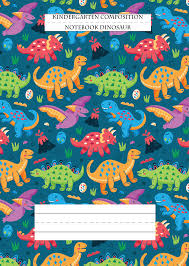 Black And White Primary Composition Book Kindergarten Composition Notebook Dinosaur Primary Story Journal In 2020 Composition Notebook Kindergarten Composition