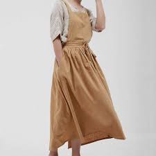 ロングコットンエプロン 花屋 アーティスト 画家 工芸品 フラワーショップの作業服 ウェイトレス カフェ バリスタ パティシエ ケータリング 制服 apron dress everyday dresses cotton apron