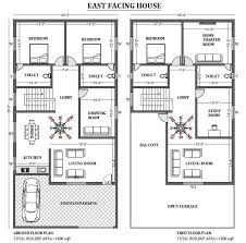 The total buildup area of this house is 1950 sqft. 30 X60 East Facing House Plan As Per Vastu Shastra Is Given In This Free 2d Autocad Drawing File Download Now Cadbull