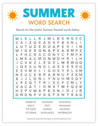 Patrick's day coloring pages are all free for you to print and you can print as many as you want. Free Printable Summer Word Search Pjs And Paint