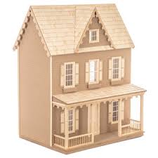 Inside, you'll find pieces that help you make a bed, dining table, couch, stairs, and more! Vermont Farmhouse Jr Dollhouse Hobby Lobby 305839