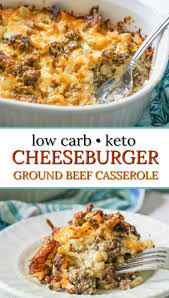 Keto Cauliflower Cheeseburger Casserole Low Carb Ground Beef Dinner Recipe In 2020 Healthy Meat Recipes Keto Recipes Dinner Cauliflower Casserole Recipes