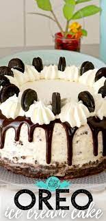 Super Easy Oreo Ice Cream Cake Foxy Folksy Recipe Oreo Ice Cream Cake Easy Ice Cream Cake Ice Cream Cake