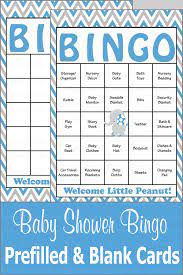 Elephant Baby Shower Baby Bingo Cards Printable Download Baby Shower Game For Boy Blue Gray B3004 Baby Shower Baby Shower Gift Bingo Baby Bingo