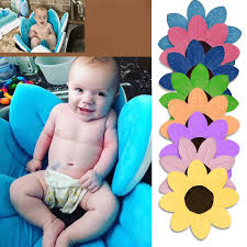 They give older (and still very slippery!) babies a safe spot in the bath, freeing up even though this seat helps your baby stay upright, it's not a safety device. Newborn Baby Bathtub Foldable Blooming Flower Shape Mat Soft Seat Infa Mumandbabyshop Co Uk