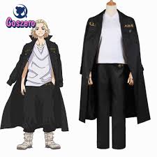 Tokyo revengers (russian) tokyo revengers (spanish dub) episode 7. Anime Tokyo Revengers Manjiro Sano Cosplay Kostum Schwarz Mantel E Halloween Karneval Hemd Hosen Fur Erwachsene Anime Costumes Aliexpress