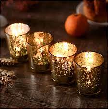 They can be purchased in bulk from many candle and craft supply stores, and these small, simple votive holders are great to add to centerpieces for extra flair. Tea Light Holders Parties Supreme Lights 2017 Mercury Glass Votive Candle Holders Set Of 12 Tealight Holders Bulk Speckled Gold For Wedding Decorations Table Centerpieces And Home Decor Home Kitchen